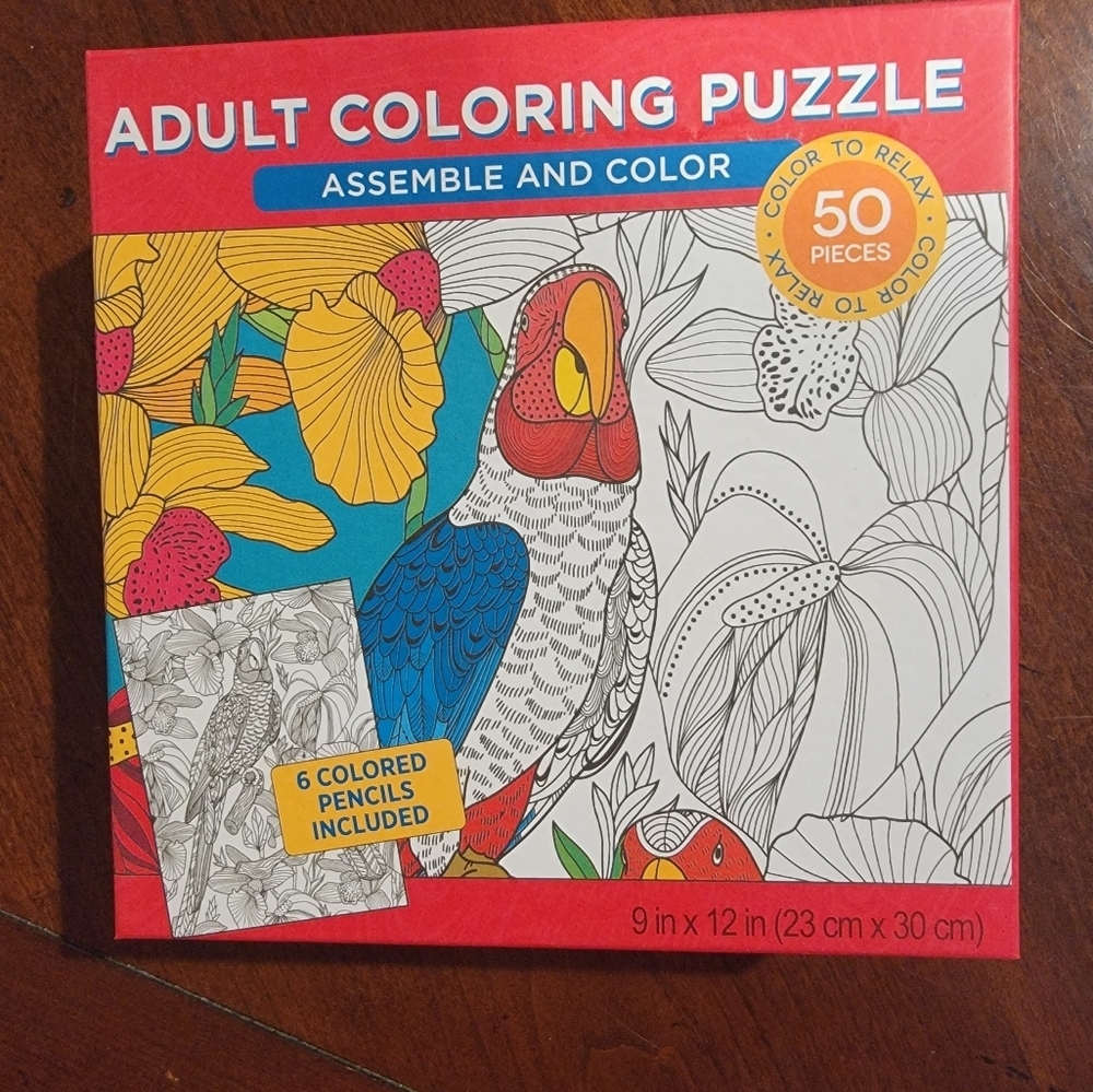 (J6) Adult coloring Jigsaw puzzle 50 pieces